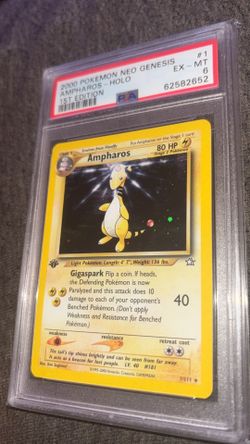 1st Edition - Ampharos Neo Genesis Holo PSA 6