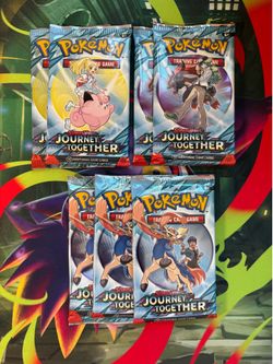 7x Pokémon Journey Together Booster Packs – Factory Sealed