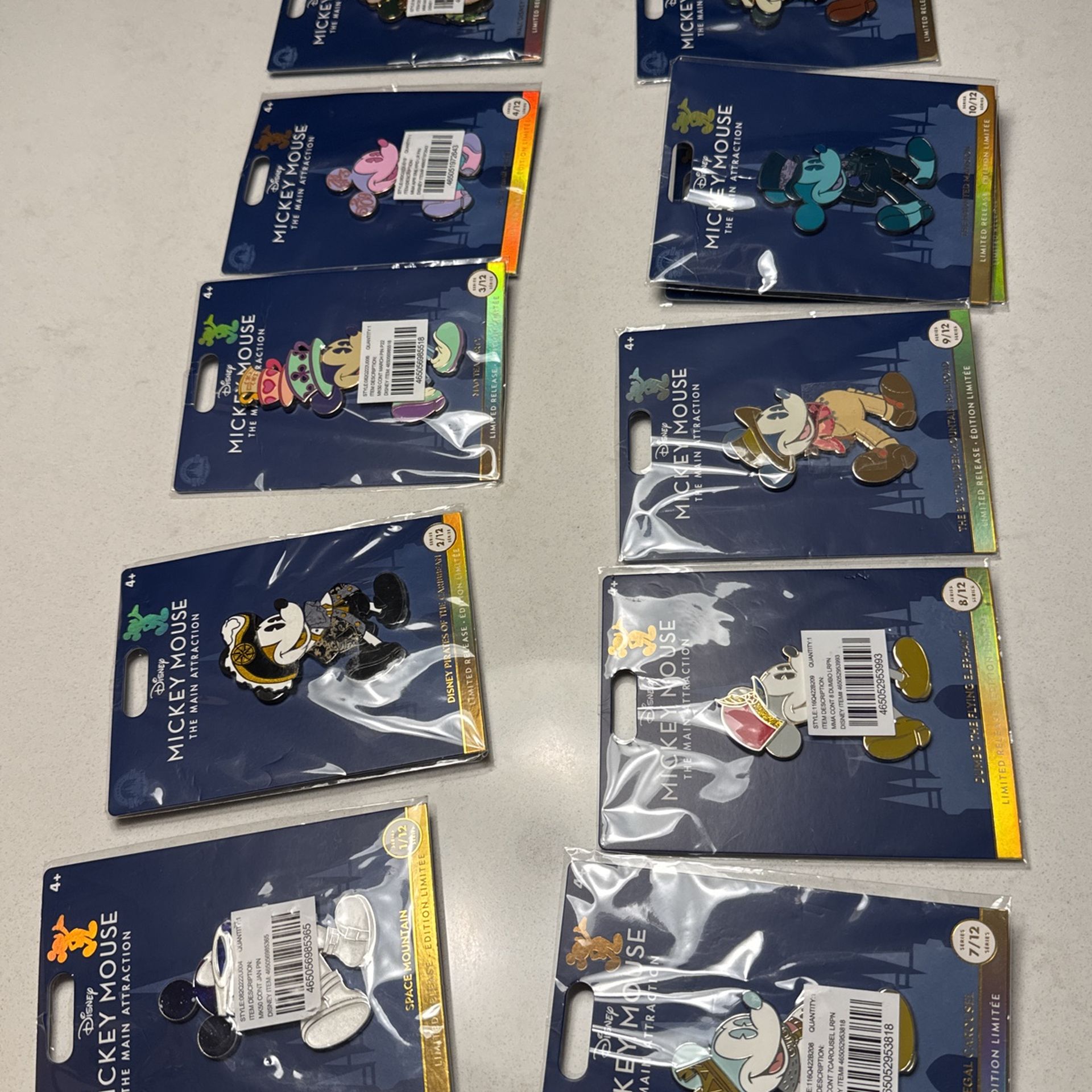 Disney Mickey Mouse Limited Edition 12 Pins