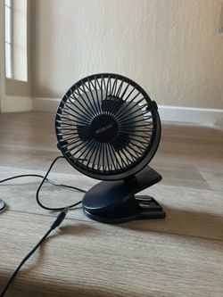 BESKAR USB Clip-On Desk Fan – Quiet & Adjustable for $5