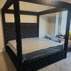 New Queen Size Bed With Mattress And Free Delivery 