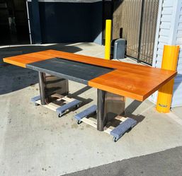 Vintage Mid Century Executive Office Desk Table 