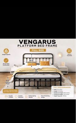 Vengarus Platform Bed Frame full size