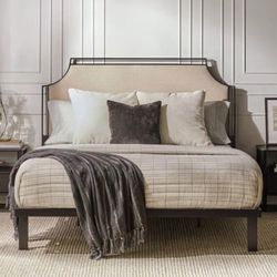 New Queen Size Platform Upholstered Bed