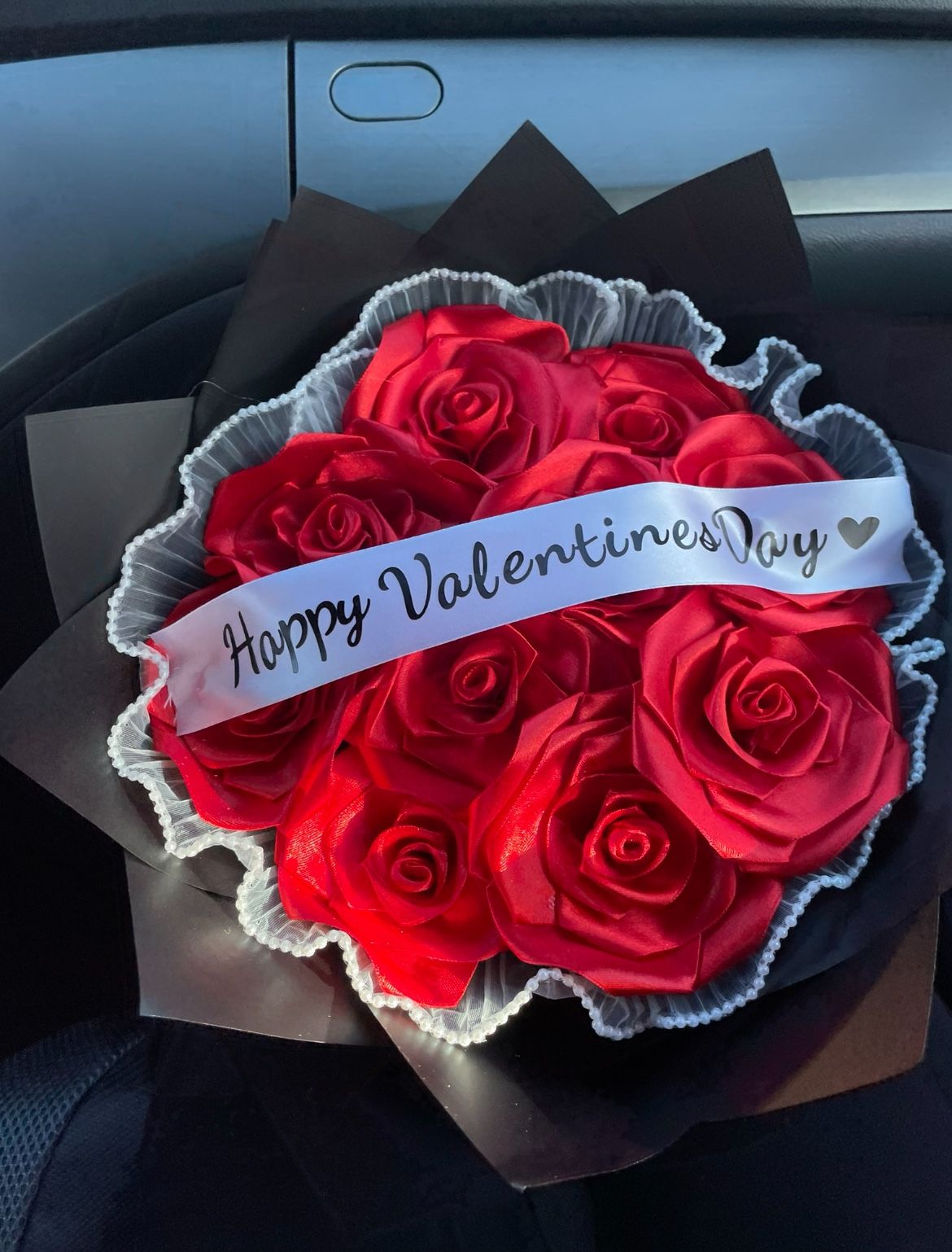 Bouquet with Pearl Mesh Wrap
