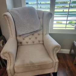 Linen Wingback Chair (2)