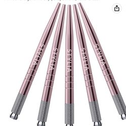Microblading Supplies Pink Light Manual Tattoo Eyebrow Pens For Permanent Makeup Supplies | Durable Aluminum Pen With Lock-Pin Tech & Ergonomic Grip |