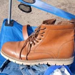 STEVE  MADDEN (P-BROOME) LEATHER SHOES