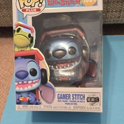 Disney Lilo & Stitch Gamer Stitch METALLIC Funko Pop