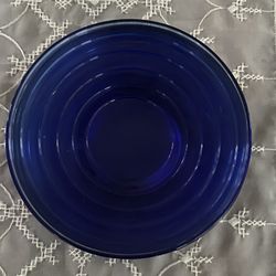 Antique (1930’s) Hazel Atlas Moderntone Cobalt Blue Depression Glass Plates 