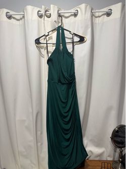 Green halter dress size medium
