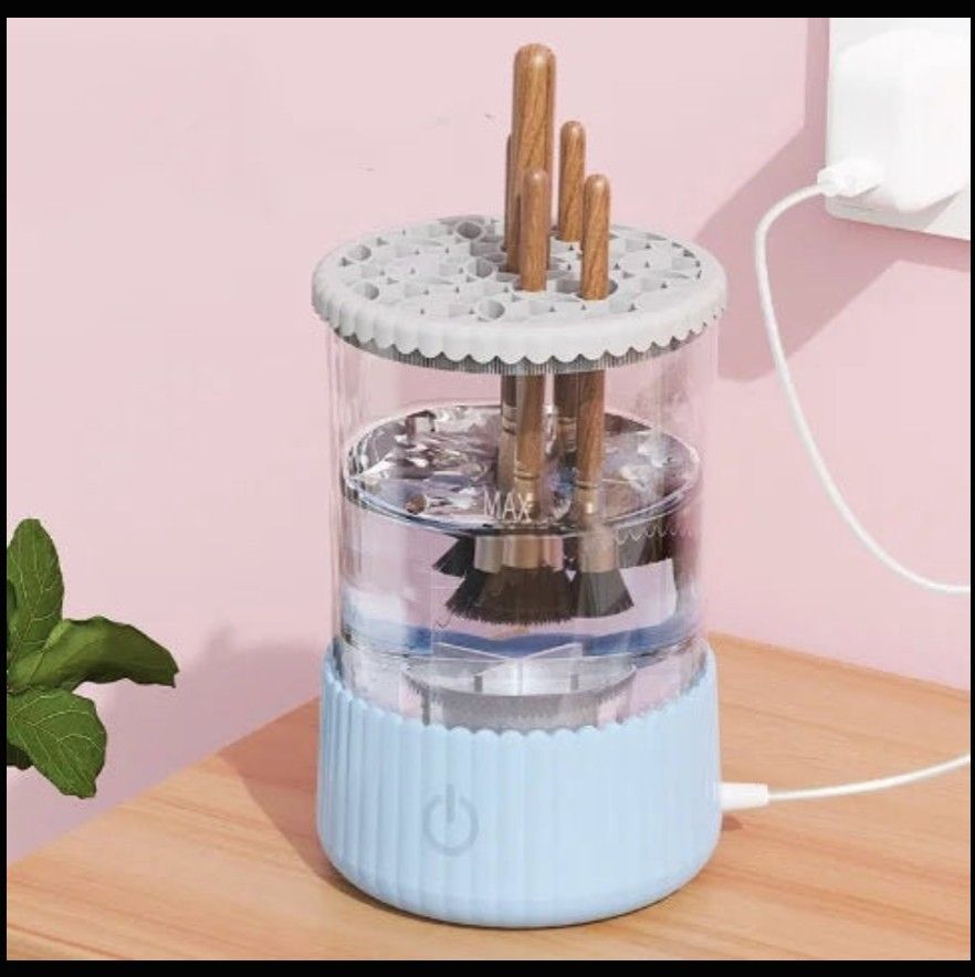 💄 3-in-1 Portable Electric Makeup Brush Cleaner &amp; Dryer – Automatic Spinner, Drying Rack &amp; Sterilizer | Professional Brush Cleaning Kit