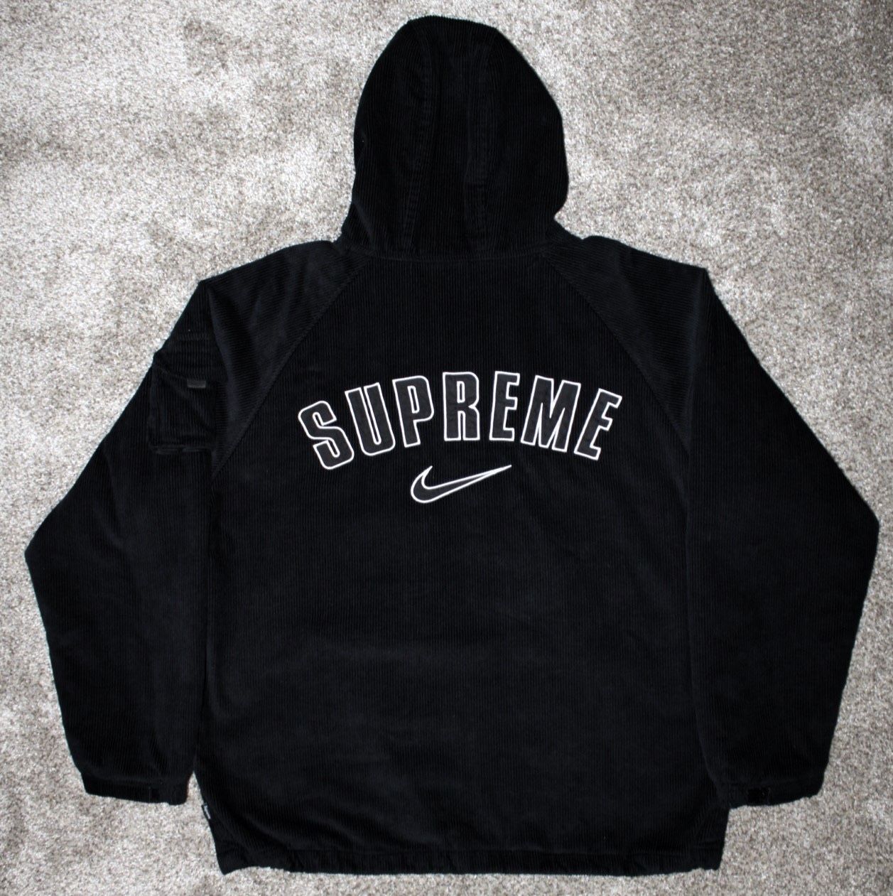 Size XL Supreme Nike Arc Corduroy Hooded Jacket Black : SS22