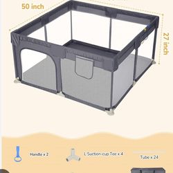 Sturdy Play Area Playpen w/carrying case