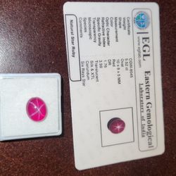 5.52ct Natural Star Ruby | Cut Loose Gemstone. Treatment: Heating. Certification Card Included.