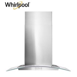 Whirlpool 30-in 400-CFM Convertible Stainless Steel Wall-Mounted Range Hood with Charcoal Filter