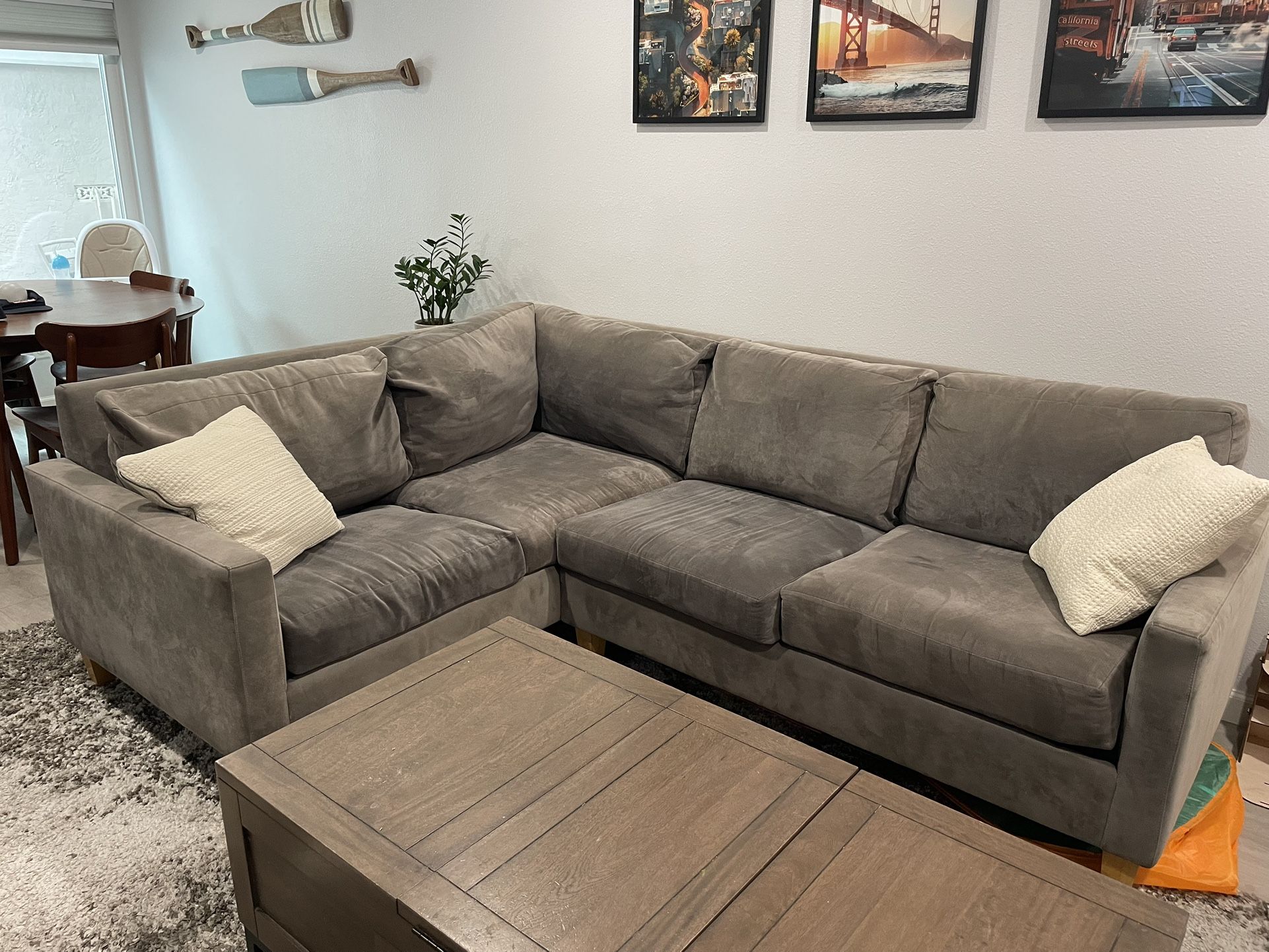 Grey L Shaped Couch