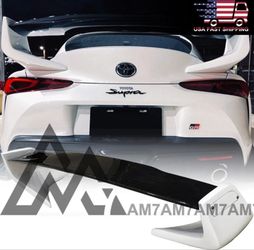 SH Style Carbon Spoiler with Paintable Side For 2020-26 Toyota A90 A91 GR Supra