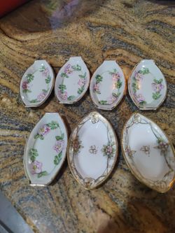 7 vintage nippon tea bag/ring olders