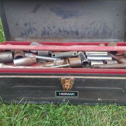 Old tools  box with  tools