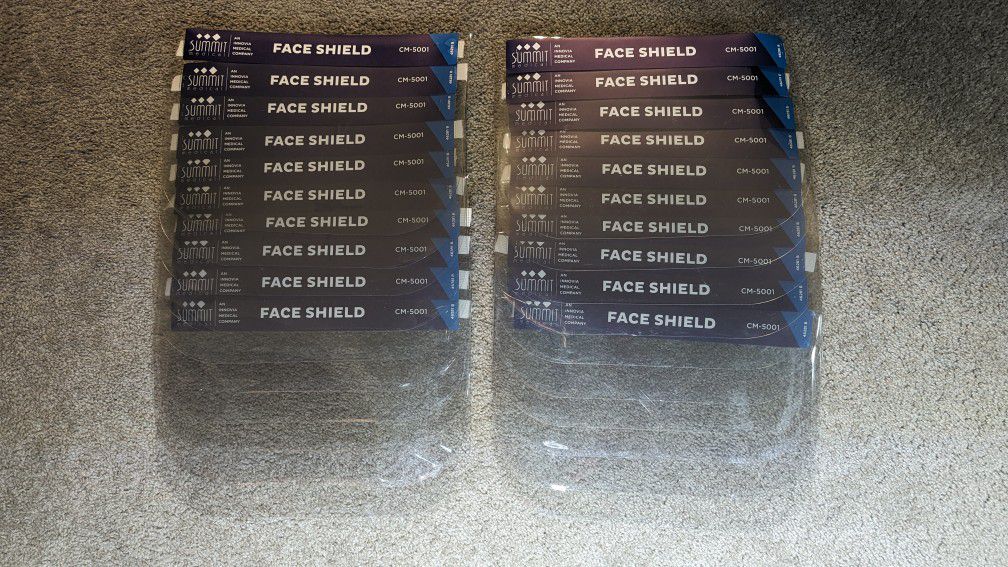 20 Pieces Summit Medical Face Shields