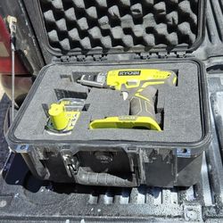 Ryobi Hammer Drill With Case And Battery