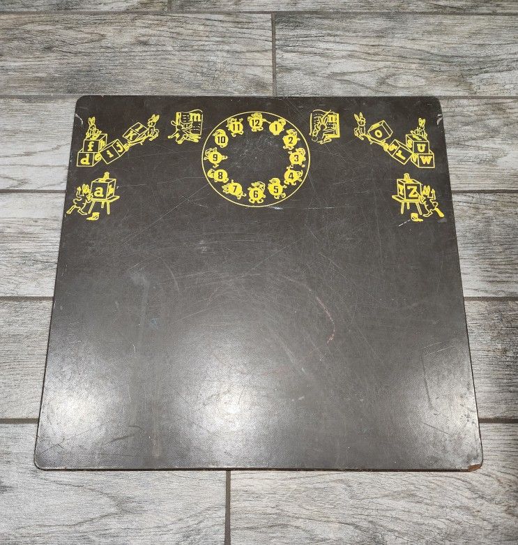 Vintage learning chalk board 21x21
