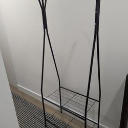  Standing Clothing Rack with 2 shelves 