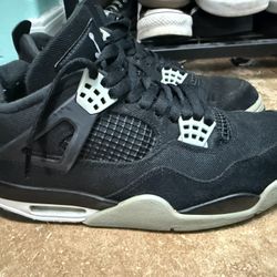 Jordan 4 black canvas