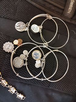 Alex and Ani Charm Bangle Bracelets Set