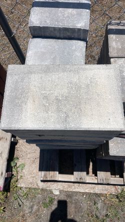 12 pavers 9x15 white gray concrete