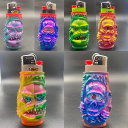 Mecha-Lit Lighter Sleeves Sofubi Soft Vinyl Urban Designer Figure One Offs By S.W.A.R.M.M