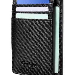 Chelmon Slim Wallet for Men, Minimalist Front Pocket RFID Blocking Credit Card Holder