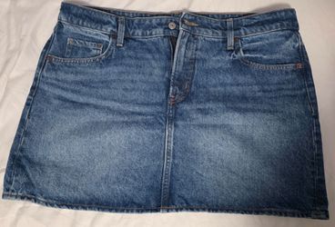Blue Denim Mini Skirt
