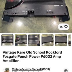 Vintage Rare Old School Rockford Fosgate Punch Power P6002 Amp Amplifier