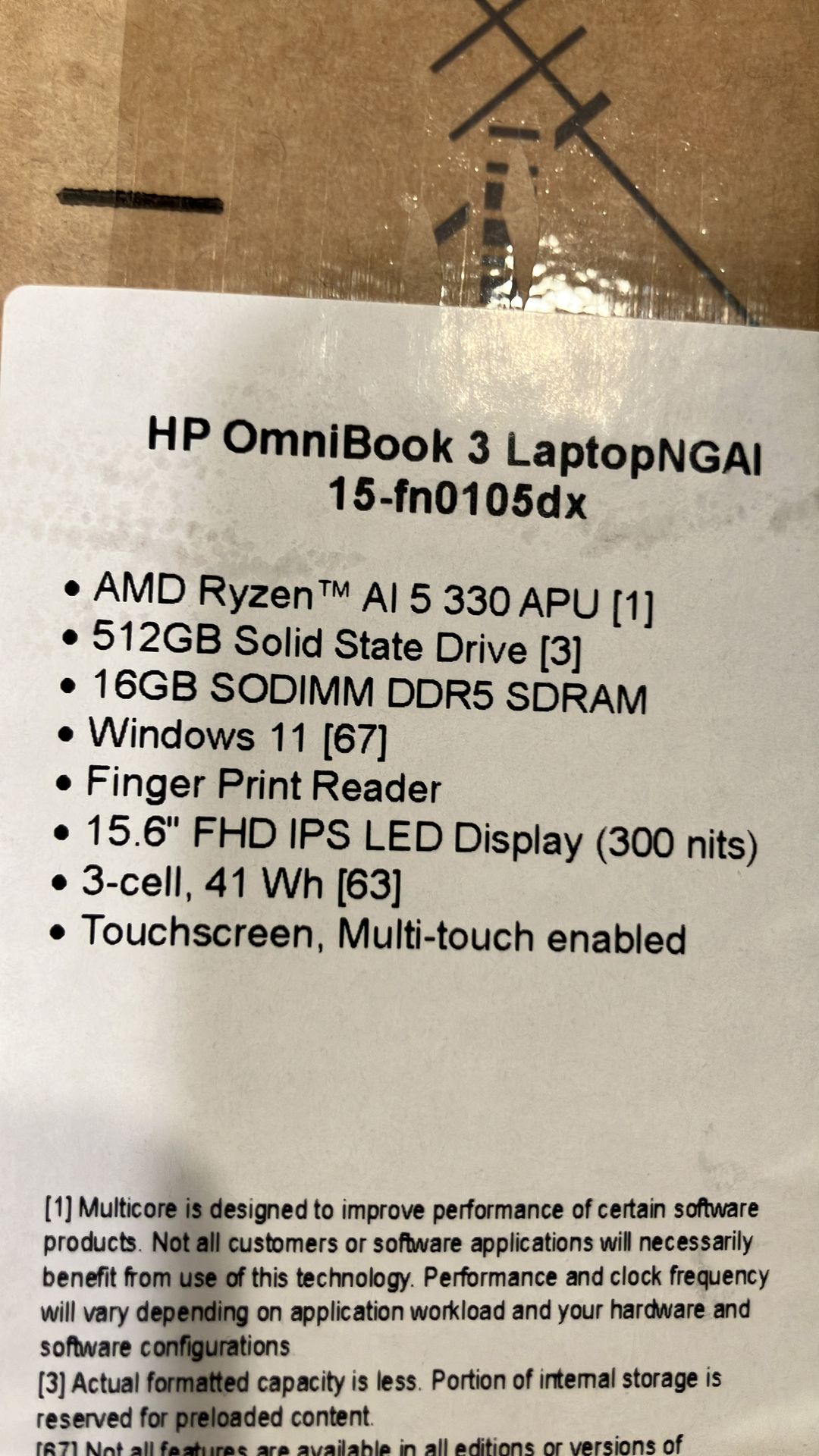 Hp omnibook 3 laptop