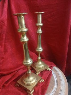 Vintage bronze candle holders