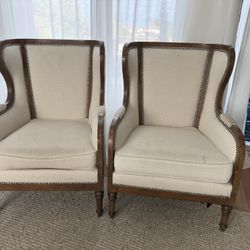 Upholstered Armchair with Solid Wood Legs Accent Chairs (set Of 2)
