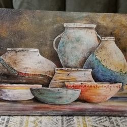 Clay Pottery Canvas 30x47"-Absolutely Beautiful! 