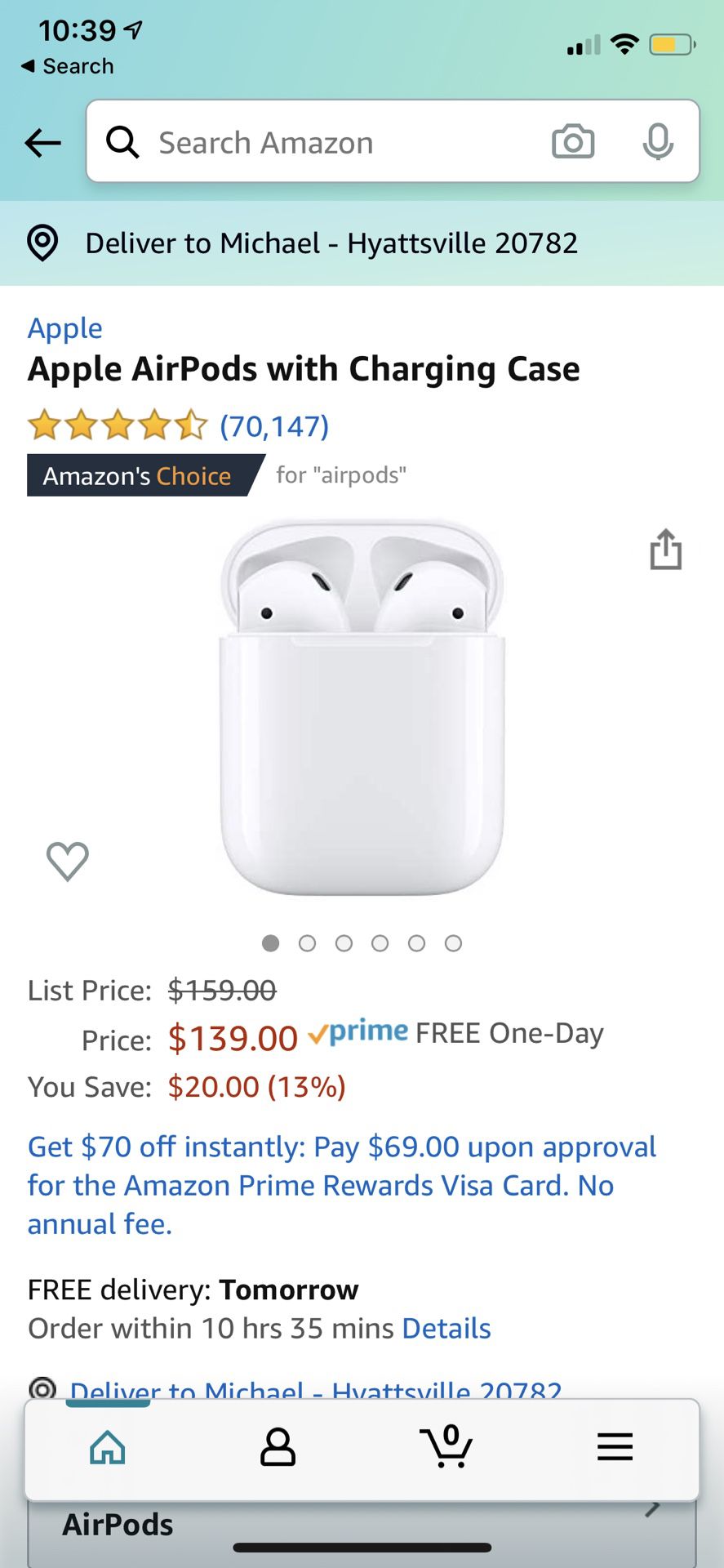 Brand New Apple AirPods with Charging Case