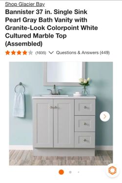 Glacier Bay Bannister 37 in. Bathroom vanity combo