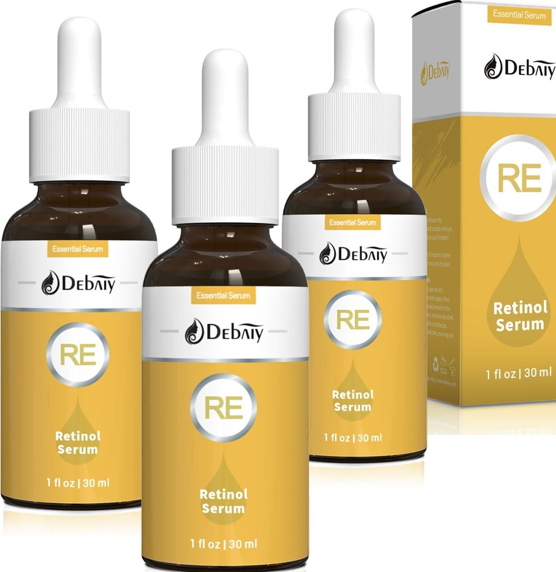 DEBAIY 3 Pack Retinol Serum for Face Moisturizing Anti Aging Serum Anti-Wrinkle for Skin - (1fl.oz|30ml)