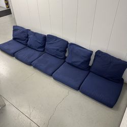 10 Piece Navy Blue Outdoor Patio Cushions