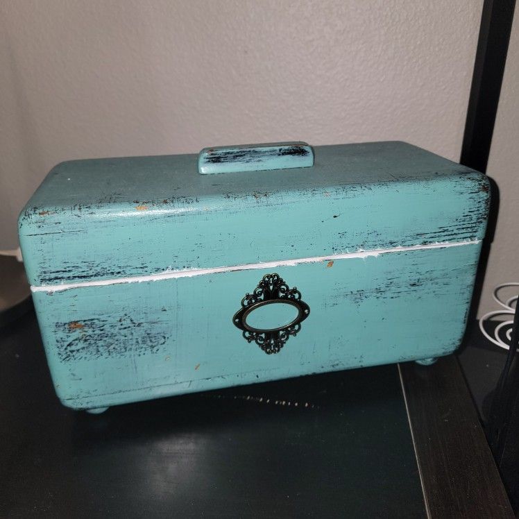 Vintage Style Wooden Box, Wedding Card Box, Decor