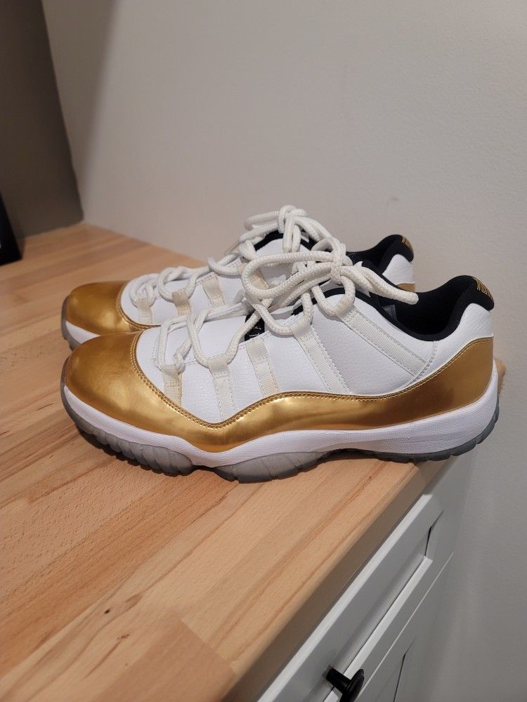 Jordan 11 'Closing Ceremony' Gold And White