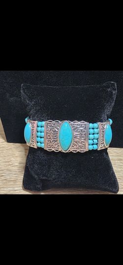 Turquoise and Silver Bracelet