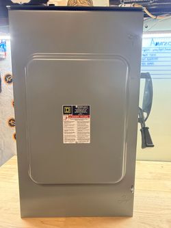 Square D 200 amp 3 phase 240v fuse outdoor safety switch disconnect