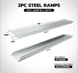 2pc Steel Loading Ramps 880lbs a Pair