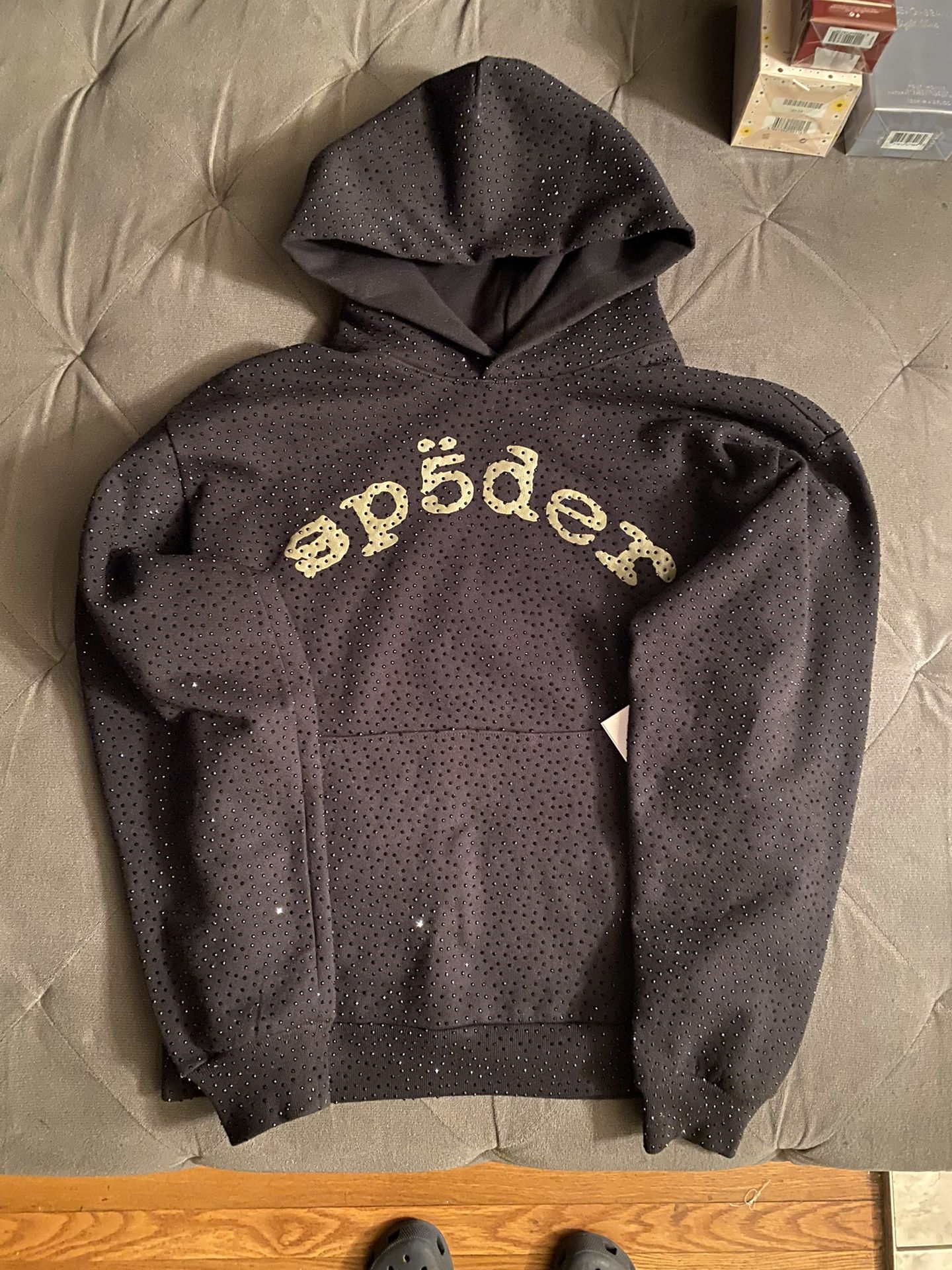 Rhinestone VVS Sp5der hoodie