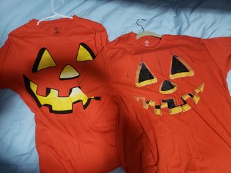 Halloween costume holiday apparel adult size pumpkin shirt